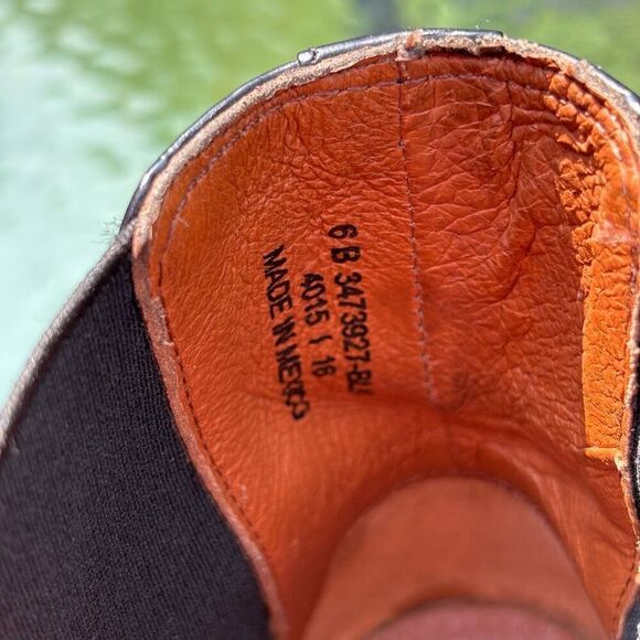 FRYE Dara black Leather Chelsea Boots Size 6 B - Picture 9 of 11